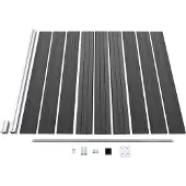 vidaXL Zaunelement Set WPC 1311x(105-186) cm Schwarz