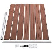 vidaXL Kit d'éléments de clôture WPC 699x146 cm Marron