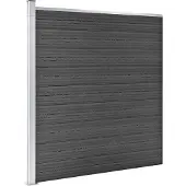 vidaXL Kit d'éléments de clôture WPC 1564x186 cm Noir
