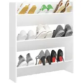 vidaXL Armoire à chaussures murale blanc 80x18x90 cm bois d'ingénierie