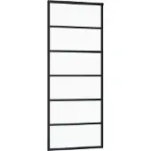 vidaXL Porte coulissante verre ESG et aluminium 76x205 cm noir