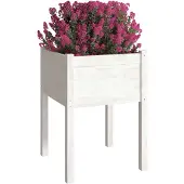 vidaXL Jardinières 2 pcs Blanc 50x50x70 cm Bois de pin massif