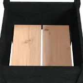 vidaXL Jardinière Noir 50x50x70 cm Bois de pin massif