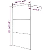 vidaXL Paroi de douche pour passage piétonnier blanc 115x195 cm ESG-verre clair
