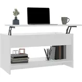 vidaXL Table basse blanche 102x50x52,5 cm Bois composite