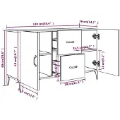 vidaXL Sideboard Blanc 100x36x60 cm Bois composite