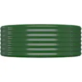 vidaXL Lit surélevé Acier revêtu par poudre 507x100x36 cm Vert