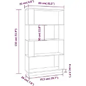 vidaXL Bibliothèque/Séparateur de pièce 80x25x132 cm Pin solide