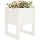 vidaXL Jardinière Blanc 40x40x52,5 cm Bois massif de pin