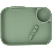 Done by Deer Assiette - Silicone - Peekaboo - Deer Friends Vert - - UneTaille - Assiette
