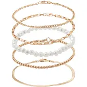 About You Bracelet 'Sandra' or / blanc perle