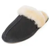 Minnetonka Pantoufle crème / gris foncé