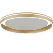 Paul Neuhaus Selltec LED Plafonnier rond Ø 59cm Q-Vito CCT Changement de température de lumière, dimmable Télécommande laiton mat Salon, salle à manger, chambre à coucher 8416-55, 8416-13, 8416-60