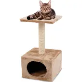 Flamingo Arbre à chat Amethyst - Peluche/Sisal - Beige - 30x30x55 cm