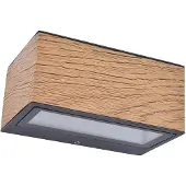 Lutec ECO-LIGHT 5189135118 LED Applique murale d'extérieur GEMINI anthracite/couleur bois 10,5W 700lm 4000K IP54