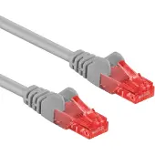 Goobay Câble patch CAT 6, U/UTP, gris, 15 m - Conducteur en aluminium recouvert de cuivre (CCA)