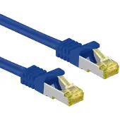 Goobay Câble patch RJ45 CAT 6A S/FTP (PiMF), 500 MHz avec câble brut CAT 7, bleu, 20 m - Gaine de câble sans halogène LSZH, cuivre, connecteur RJ45 (CAT 6A)