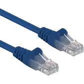 ACT Blue 15 meter U/UTP CAT6A patch cable snagless with RJ45 connectors. Cat6a u/utp snagless bu 15.00m (IB2615)