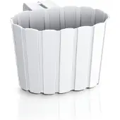 Prosperplast Pot De Fleurs 2,2l Avec Crochets Boardee Hook Ddez200-S449 Blanc