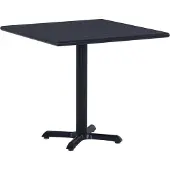 vidaXL Table de jardin noire 80x80x75 cm
