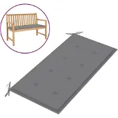 vidaXL Coussin de banc de jardin gris 100x50x4 cm tissu oxford