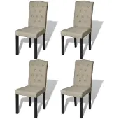 vidaXL Chaises de salle à manger 4 pcs. Tissu brun chameau