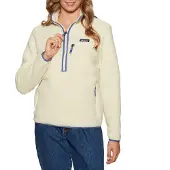 Patagonia - Polaire demi-zippée en Polartec&reg; - W's Retro Pile Marsupial Natural pour Femme - Taille M - Beige
