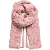 Superdry pour femme. W9310053A Écharpe en tricot torsadé rose (OSFA), Casuel, Classique, Polyester
