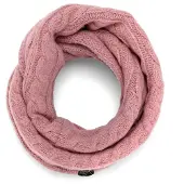 Superdry Femme Snood En Maille Torsadée En Tweed, Rose, Taille: 87x27cm