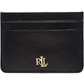 Ralph Lauren pour femme. 432876732001 Porte-cartes en cuir noir (OSFA), Casuel, Classique