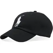 Ralph Lauren unisex. 710673584015 Casquette Chino avec visière Logo noir (OSFA), Casuel, Coton