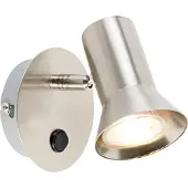 QAZQA Spot mural orientable et inclinable en acier avec interrupteur - Karin 1