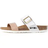 Bayton Mule 'Valence' nude / marron / blanc