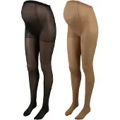 Mamalicious Collant beige foncé / noir