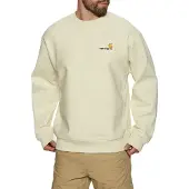 Carhartt WIP Sweat-shirt 'American Script' beige / chocolat / jaune