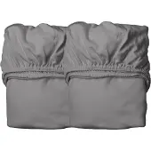 Leander Lot De 2 Draps Housse Lit Bébé ? Gris