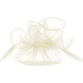 Partyking Organza pouches, cream, 25cm (1 pkt / 10 pc.)