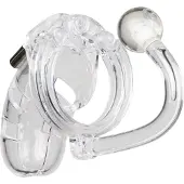 Man Cage 10 Cage de Chasteté avec Plug Anal - Transparent