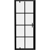 Luca Varess Vidor porte pivotante 80 x 190 cm verre Square profil noir mat