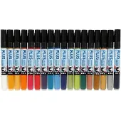 Creativ Company Acrylmarker Plus Color 1-2 mm 3er Set, Weiss/Silber/Gold
