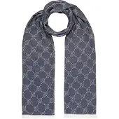 JOOP! Écharpe marine / gris clair / blanc