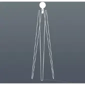 Grupa Products Model Lampadaire Model 2 | White | Black