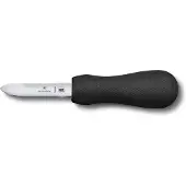 Victorinox 7.6394 Couteau Huîtres, Lame Lancette Courbe Inox, Manche Nylon Noir Antidérapant.