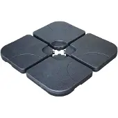 Gardalux Ensemble de socle de parasol 4 pcs 50x50x75 cm