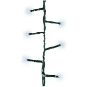 Kaemingk Guirlande compact LED clignotante pour extérieur 11 m Câble vert et Lumière blanche froide