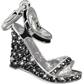 Glamour Charms Für Damen Gs2-01 Schwarz (4 Cm), (Argent sterling 925)