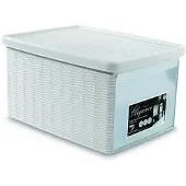 Stefanplast 1 X BOÎTE POLYVALENTE eLeGANCE moyen 29 x 39 xh 21 cm blanc