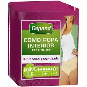 Depend NORMAL S/M pour femmes 1×10 pcs, culotte extensible