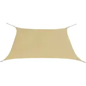 vidaXL Voile d'ombrage Oxford Tissu Carré 2x2 m Beige