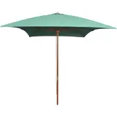vidaXL Parasol 200x300 cm mât en bois vert